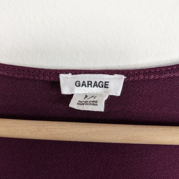 Garage Burgundy Romper Wrap Dress - Picture 2 of 7